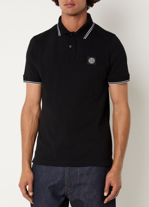 Stone Island S0018 regular fit polo met logoborduring