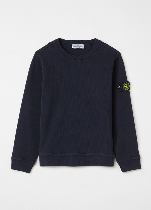 Stone Island 61000 sweater met ribstructuur