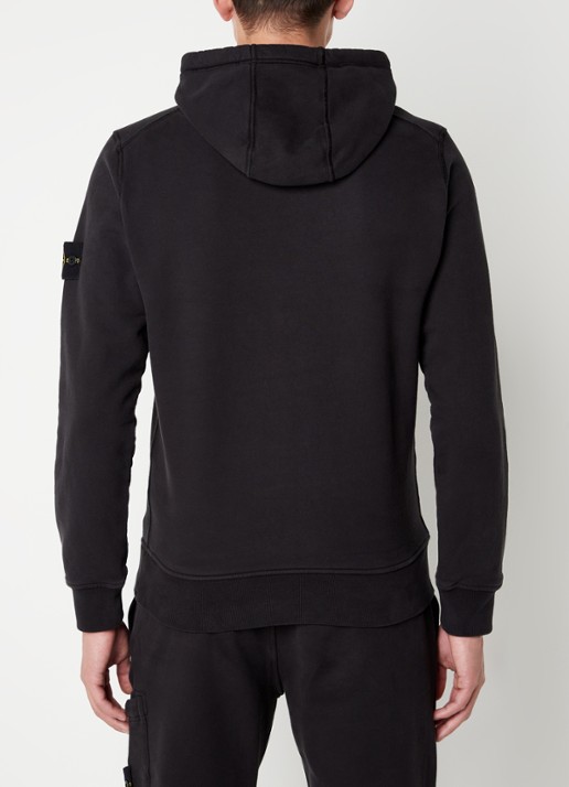 Stone Island 64120 Hoodie met logo - achterkant 4 zwart