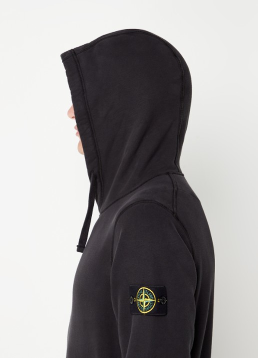 Stone Island 64120 Hoodie met logo - detail 3 zwart