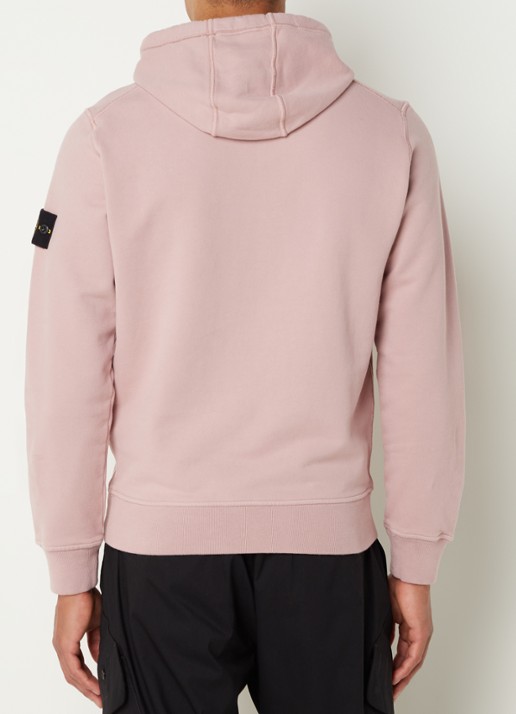 Stone Island 64120 Hoodie met logo - achterkant 5 oudroze