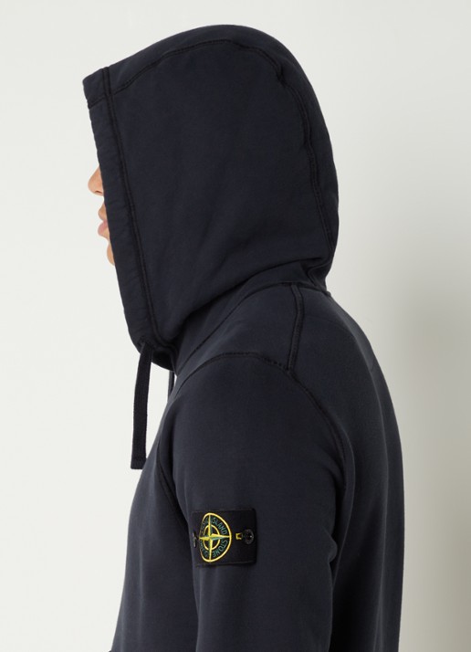 Stone Island 64120 Hoodie met logo - detail 5 donkerblauw
