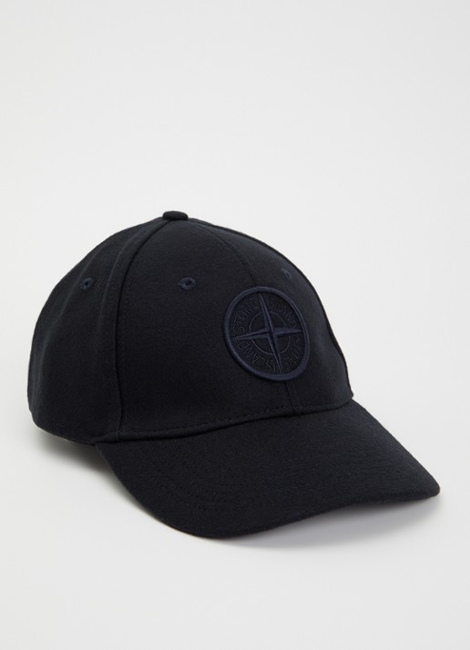 Stone Island 9100010 Pet in wolblend met logoborduring