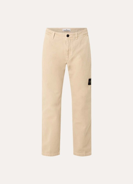 Stone Island 94459 straight fit cargobroek met steekzakken - voorkant 2 beige