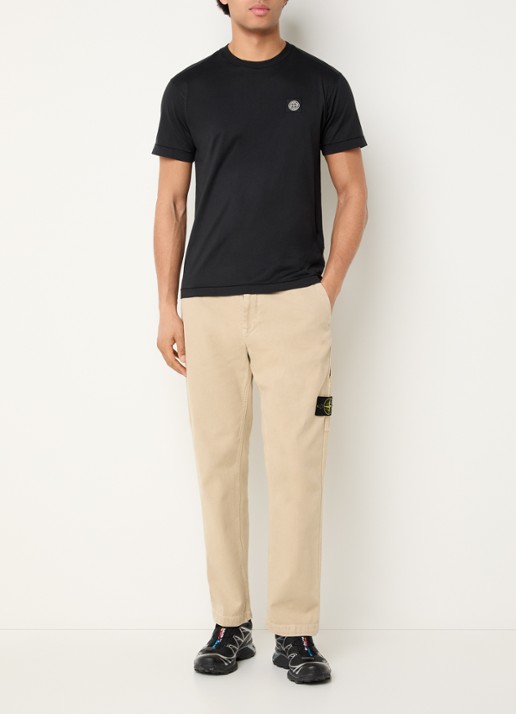 Stone Island 94459 straight fit cargobroek met steekzakken - voorkant 3 beige