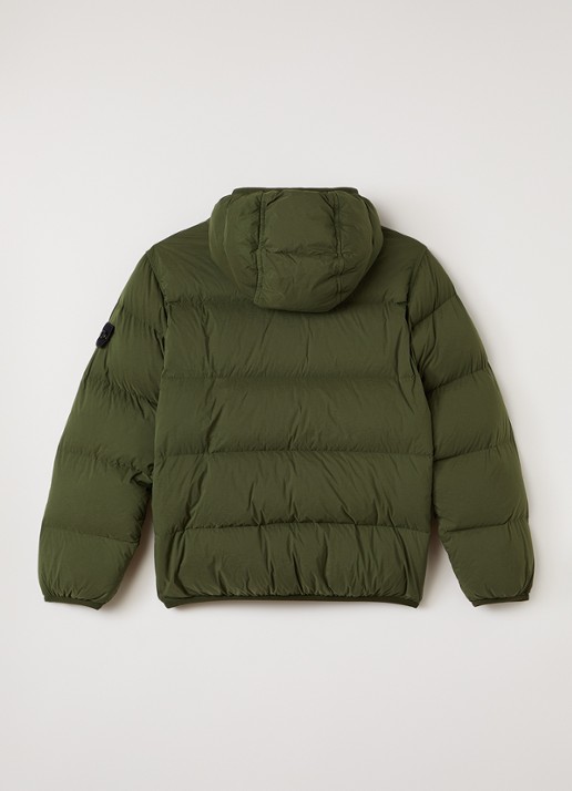 Stone Island Gewatteerd jack met donsvulling - achterkant 3 legergroen