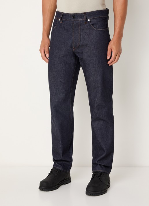 Stone Island K2S15 straight leg jeans met steekzakken - detail 4 donkerblauw
