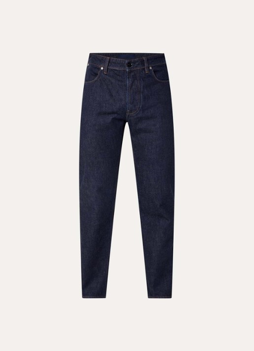 Stone Island K2S15 straight leg jeans met steekzakken - voorkant 2 donkerblauw