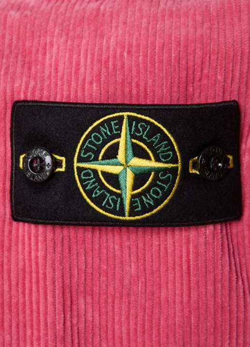 Stone Island Regular fit overshirt van corduroy met borstzak - detail 5 roze