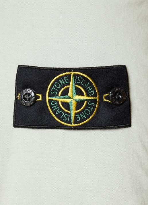 Stone Island S0004 overshirt met borstzak en logo - detail 5 lindegroen