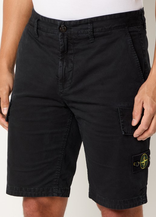 Stone Island S0004 straight fit korte broek met logo en steekzakken