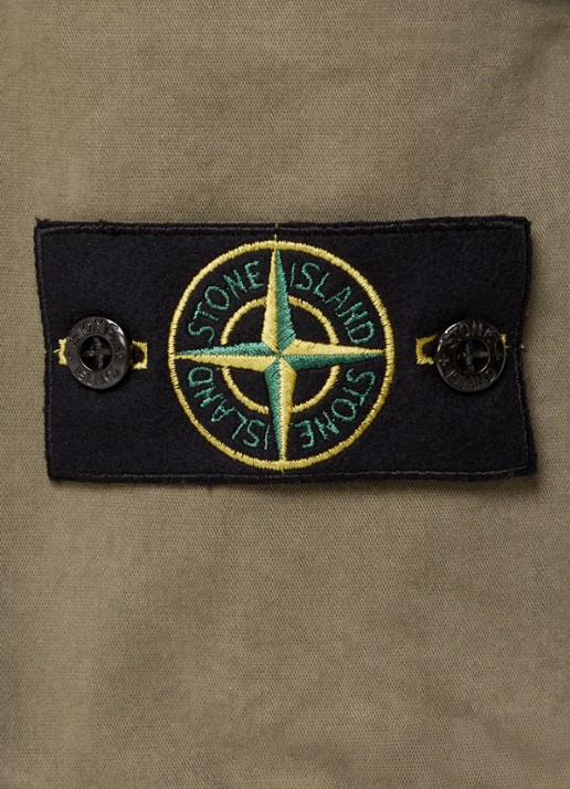 Stone Island S0004 Straight fit korte cargobroek met logo - detail 5 mosgroen