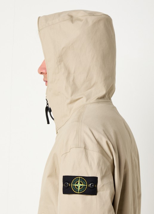 Stone Island S0011 Supima windjack met ritszakken en logo - detail 2 beige