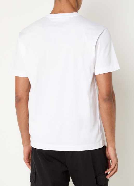 Stone Island S0013 T-shirt met logo - achterkant 3 wit