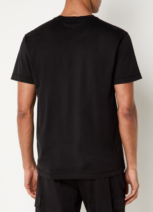 Stone Island S0013 T-shirt met logo - achterkant 5 zwart