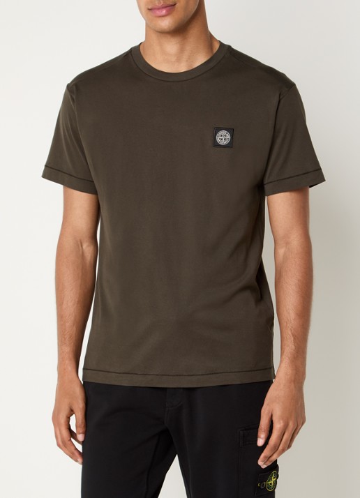 Stone Island S0013 T-shirt met logo - detail 3 grijs