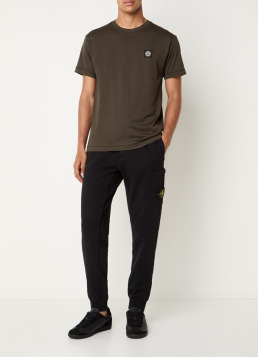 Stone Island S0013 T-shirt met logo - voorkant 2 grijs