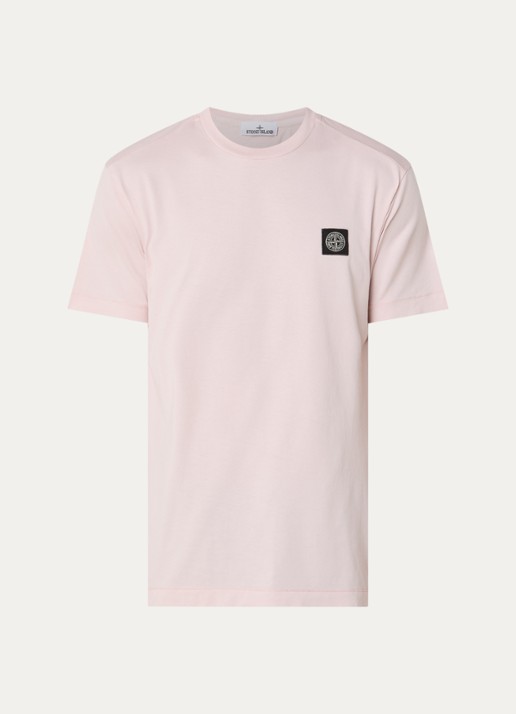 Stone Island S0013 T-shirt met logo - voorkant 4 roze