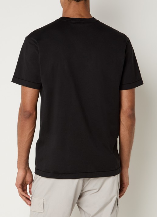 Stone Island S0013 T-shirt met logo - achterkant 5 donkerblauw