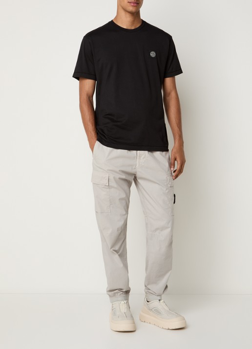 Stone Island S0013 T-shirt met logo - voorkant 2 donkerblauw