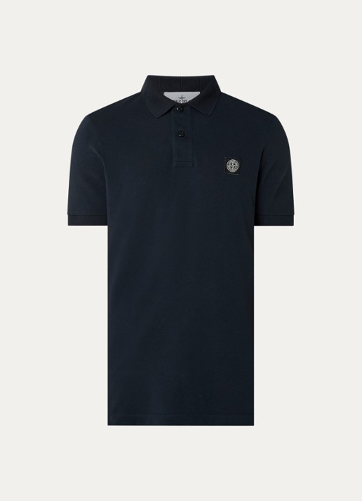 Stone Island S0017 Polo met logo - voorkant 3 roze