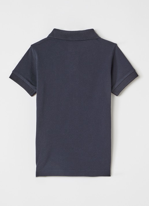 Stone Island S0018 polo van piqué katoen - voorkant 2 donkerblauw