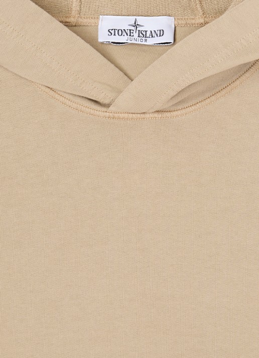 Stone Island S0040 hoodie met logoborduring - detail 3 khaki