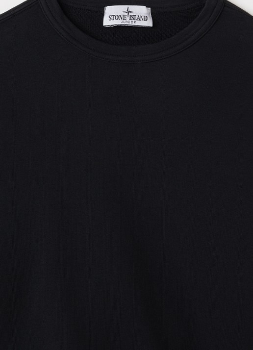 Stone Island S0040 sweater met logo - detail zwart