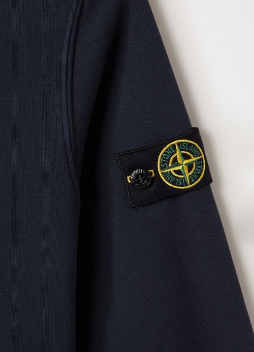 Stone Island S0040 sweater met logo - detail 3 donkerblauw