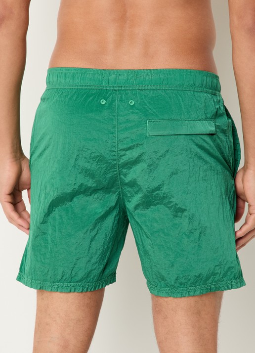 Stone Island S0043 Long zwemshorts met steekzakken - achterkant groen