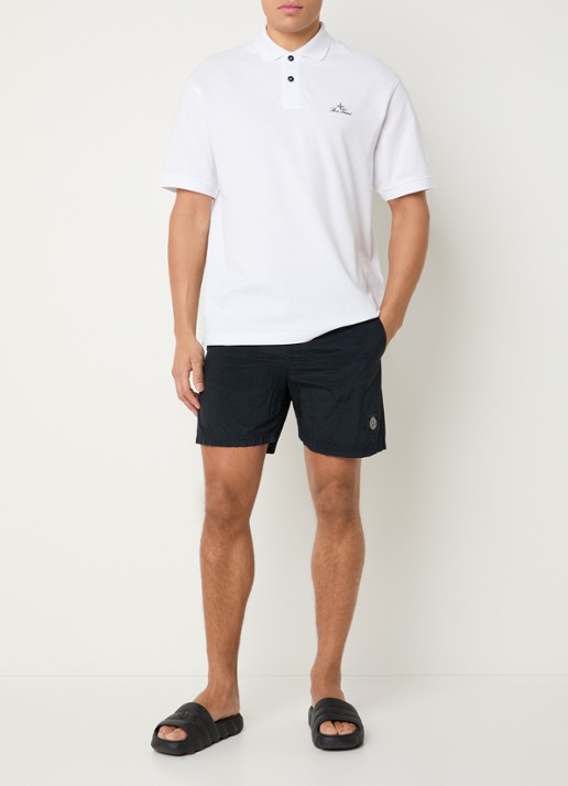Stone Island S0043 Long zwemshorts met steekzakken - voorkant 4 donkerblauw