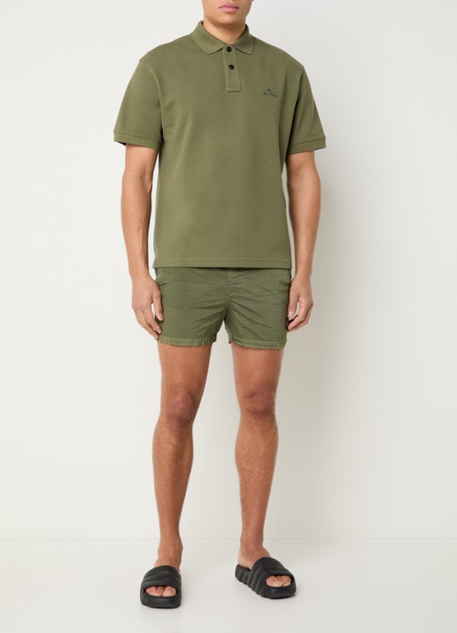Stone Island S0043 zwemshorts met steekzakken - voorkant 3 mosgroen