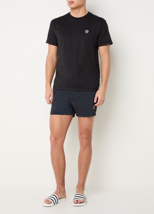 Stone Island S0043 zwemshorts met steekzakken - voorkant 3 donkerblauw