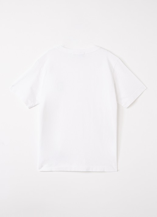 Stone Island S0047 T-shirt met logo - voorkant 2 wit