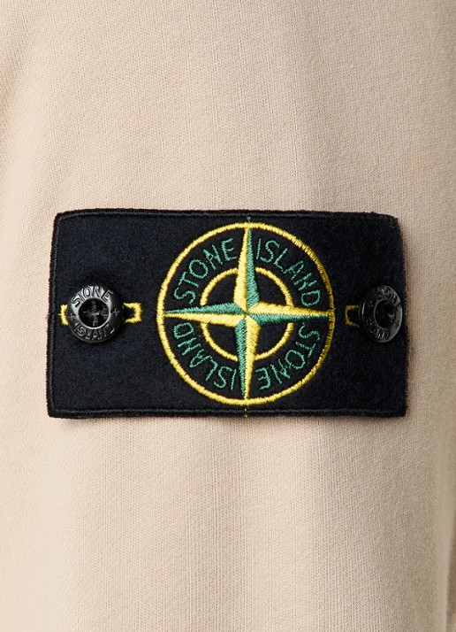 Stone Island S0051 sweater met halve rits en logo - detail 2 beige