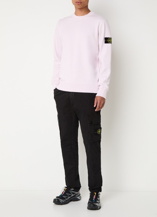 Stone Island S0051 sweater met logo - voorkant 5 lichtroze
