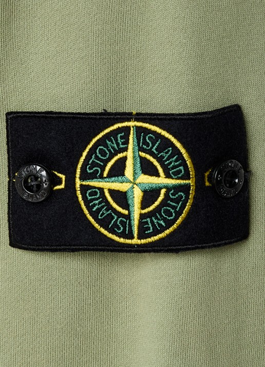 Stone Island S0051 sweater met logo - detail 2 lindegroen