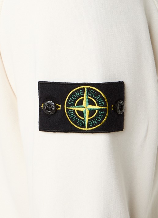 Stone Island S0051 sweater met logo - detail 5 creme