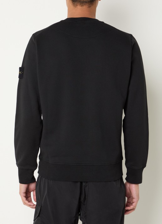 Stone Island S0051 sweater met logo - achterkant zwart