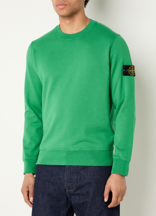 Stone Island S0051 sweater met logo - detail 4 groen
