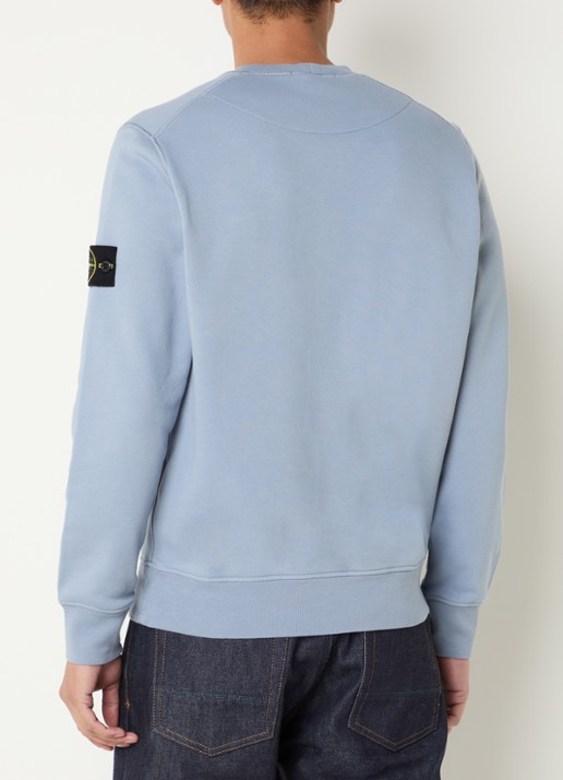Stone Island S0051 sweater met logo - achterkant 5 donkerblauw