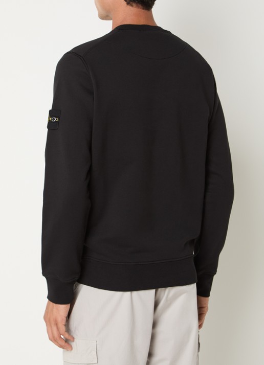 Stone Island S0051 sweater met logo - achterkant 3 zwart