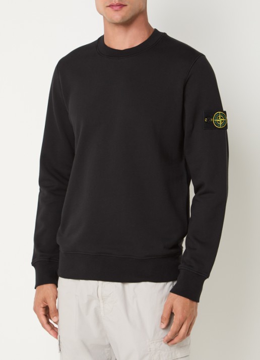 Stone Island S0051 sweater met logo - detail 4 zwart