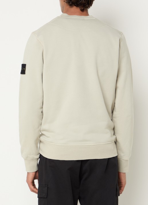 Stone Island S0051 sweater met logo - achterkant 5 lindegroen