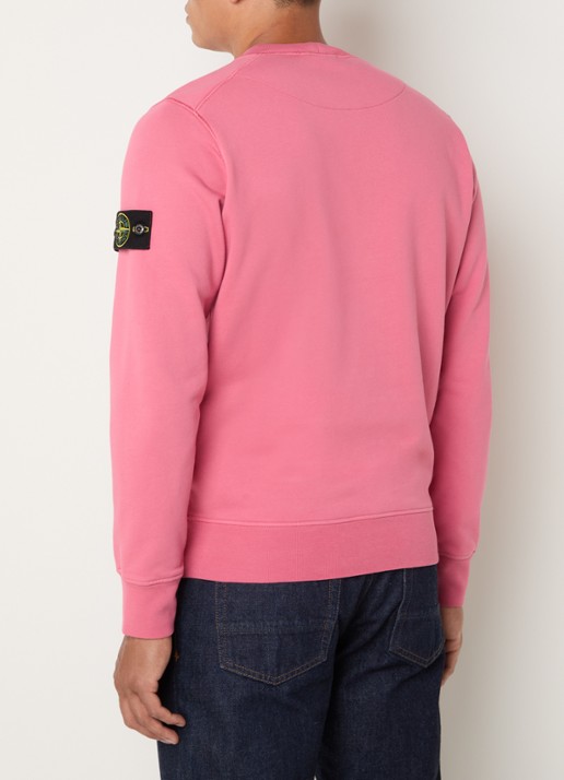 Stone Island S0051 sweater met logo - achterkant 5 roze