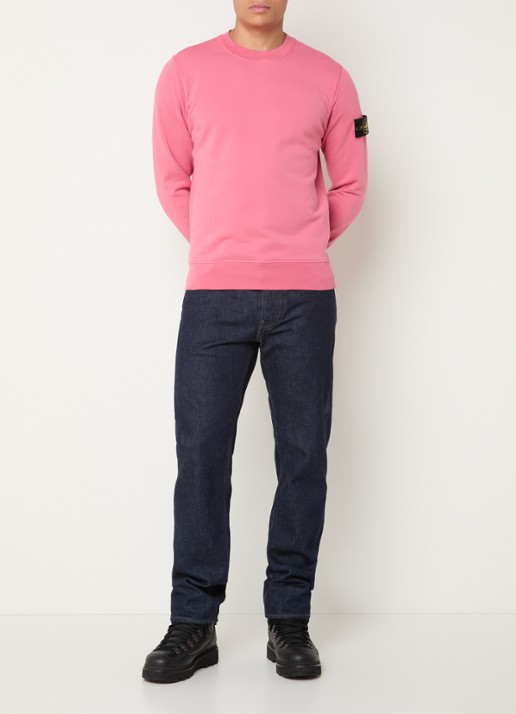 Stone Island S0051 sweater met logo - voorkant 4 roze