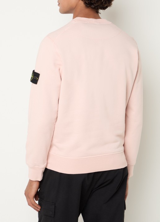 Stone Island S0051 sweater met logo - achterkant 3 lichtroze