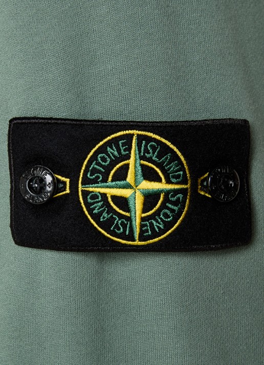 Stone Island S0051 sweater met logo - detail 5 zeegroen