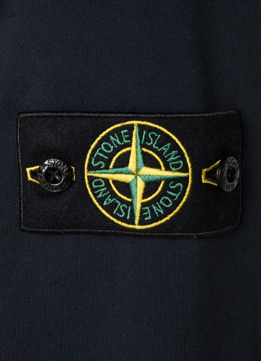 Stone Island S0051 sweater met logo - detail 4 donkerblauw