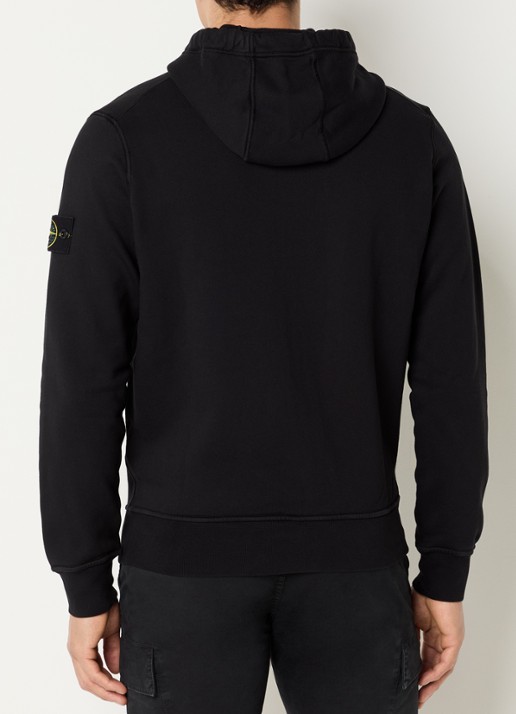 Stone Island S0051 sweatvest met capuchon en logo - achterkant 6 zwart
